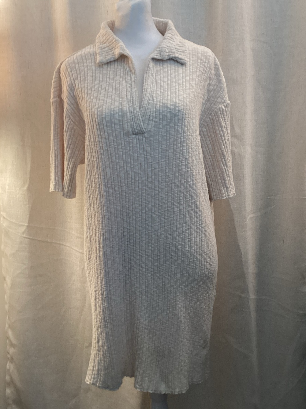 H&M Oversized Textured Polo Dress - Size L